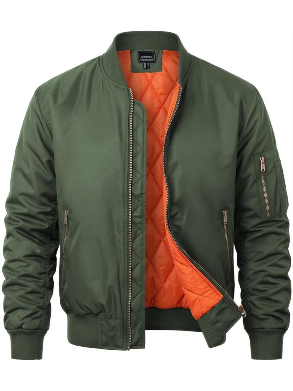 Stylish Men's Bomber Jacket - Fall Winter Military Coat, Trendy Outerwear